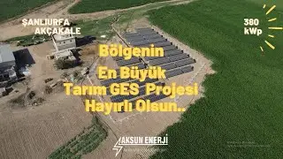 AKSUN ENERJİ 380kWp tarımGES projesi.