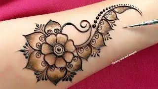 Easy stylish front hand mehndi design | Latest arabic mehndi design | Simple mehndi design | mehndi.