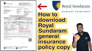 How to download Royal Sundaram general insurance policy copy online | in hindi