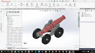 How to design Canon assembly in solidworks