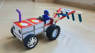 How to make matchbox tractor with cultivator - Amazing DIY home made mini tractor with cultivator