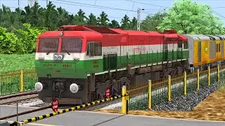 DIESEL TRAIN CROSSING IN RAILWAY GATE | BUMPY RAILROAD | TRAIN SIMULATOR | RAILWORKS 3 | NTG GAMING