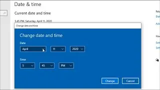How to set / change Date and Time in Windows 10