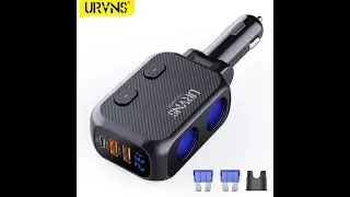 Car Cigarette Lighter Socket Splitter Charger With Dual 18W QC 3 0 And 20W USB C Fast Charging Auto