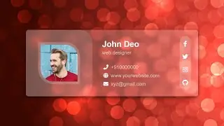 Create A Responsive E-Mail Signature Design With Glassmorphism Effect Using Pure HTML & CSS Only