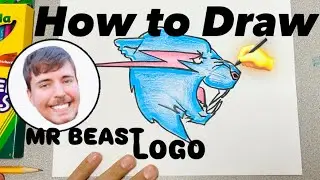 How to Draw Mr. Beast LOGO - Easy step by Step for kids #mrbeast #mrschuettesart