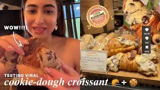 viral taste test: cookie-dough croissant 🥐+🍪 WORTH IT???