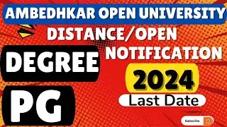 BRAOU Degree & PG Admission 2024-2025, Ambedkar Open University by |BRAOU|  by |Model Ideas|