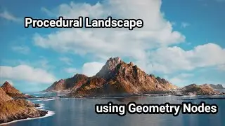 Procedural Landscape Using Geometry Nodes In Blender 3.2 #blender #blendertutorials #blender3d.