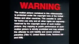 Opening to An American Tail: Fievel Goes West 1992 VHS