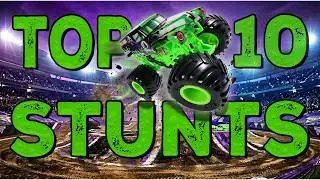 Monster Jam Top 10 STUNTS Countdown! | Power Zone