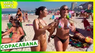COPACABANA, RIO DE JANEIRO: BRAZILIAN BEACH ON A COLD DAY
