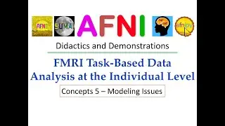 [AFNI Academy] AFNI Time Series Analysis (part 5/8): Modeling Issues