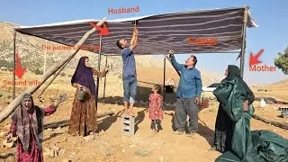 Ali helps his parents set up  awning and  sick first lady finds peace in  absence of  second lady.