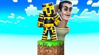 SOBREVIVE EN 1 BLOQUE CON SKIBIDI TOILET EN MINECRAFT 😱