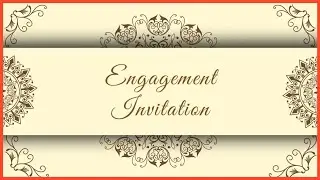Engagement invitation Video Editing | MA Creations