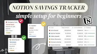 Notion Savings Tracker Setup (Progress Bars + Step-by-Step Walkthrough)