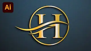 How Do I Make a Logo in Adobe Illustrator - Make Logo Letter Using H (Logo Design Tutorial)