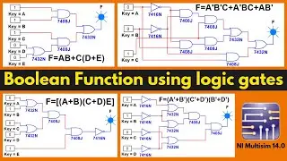 How to simulate Boolean Function using LOGIC GATES | NI Multisim 14.0