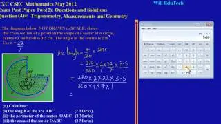 CSEC CXC Maths Past Paper 2 Question 4a May 2012 Exam Solutions (Answers)_ by Will EduTech