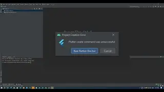 Flutter Create Command Was Unsuccessful ??