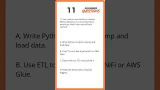 Top Data Engineering Interview Questions | MCQ Format for Beginners and Experts 11