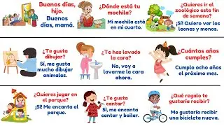 Respond as the child | Learn Spanish for beginners | Conversation between mom and child | A1-B2