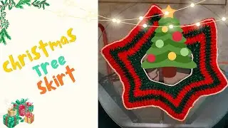 Christmas Tree Skirt Crochet | Christmas Decor | Christmas Tree Skirt | Home Decor | Club Crafteria