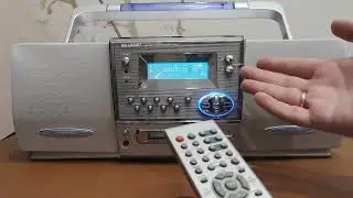 Boombox Sharp MD-F350. CD-MD-Tuner-Cassette-AUX