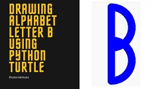 How to draw alphabet letter B using Python Turtle | Drawing Alphabet Letter B | Python Turtle