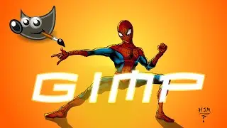 Homem aranha desenhado no GIMP