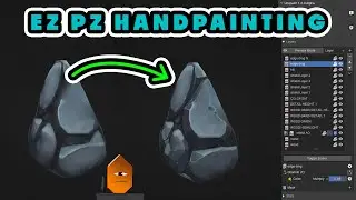 Blender: Hand Painting (STONE) Stylized Game Assets 4
