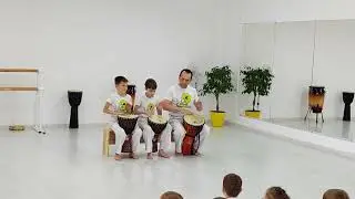 Djembe rhythm. Композиция на этнических барабанах. Группа капоэйры в Орле.