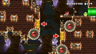 Super Mario Maker 2 - stage Y8W-S8M-S4G - DIFFICULT PARKOUR CASTLE