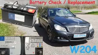 W204 Battery 12 v Replacement / Voltage Check - Mercedes C class 180 CDI