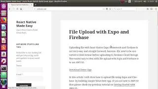 File Upload with Expo and Firebase