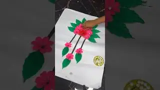 Colourful Flowers Wall Decor DIY Paper Craft #short #reel #viral #viralshort #youtubeshort #diycraft
