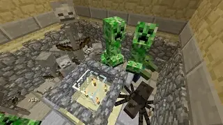Simple, No Spawner, Creeper, Zombie, Skeleton, & Spider XP Farm - MCinstructabuilds