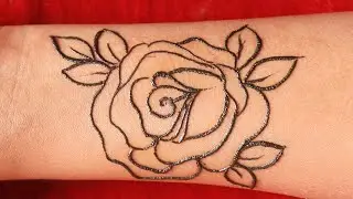 rose mehndi design for front hand | easy mehndi for raksha bandhan | new henna mehendi mehandi