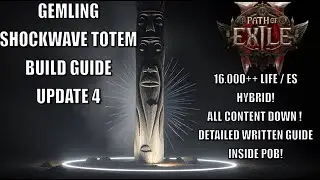 PoE 2 DEEP BUILD GUIDE UPDATE! + DETAILED PoB! SHOCKWAVE TOTEM GEMLING LEGIONNAIRE! 16K health pool