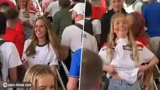 الفتاة التي خلعت قميصها في مباراة منتخب بلدها كأس العالم قطر 2022