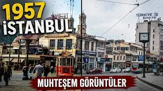 1957 | İstanbul'un Cadde ve Sokaklarından Muhteşem Görüntüler | 