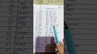 पर्यायवाची शब्द  हिंदी में/ पर्यायवाची शब्द