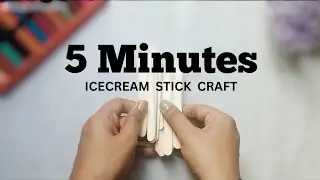 5 minutes Ice cream Stick Crafts | 5 min. crafts | Aditeaarts