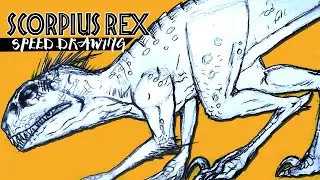 Drawing Full Body SCORPIUS REX
