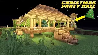 😍 New Minecraft build Christmas party hall in mobile