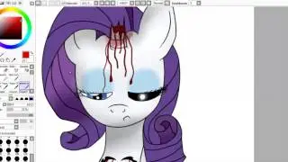 MLP | SpeedPaint Lil Miss Rarity And Pinkamena (Blood Warning)