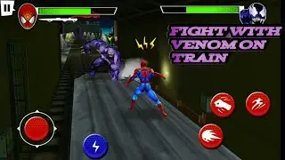 Ultimate Spiderman total mayhem Android - iso gameplay fight with Venom on train