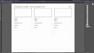 Indesign Storyboard Template