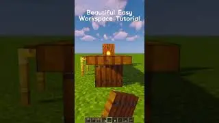Beautiful Easy Workspace Tutorial (Minecraft) #shorts #minecraft